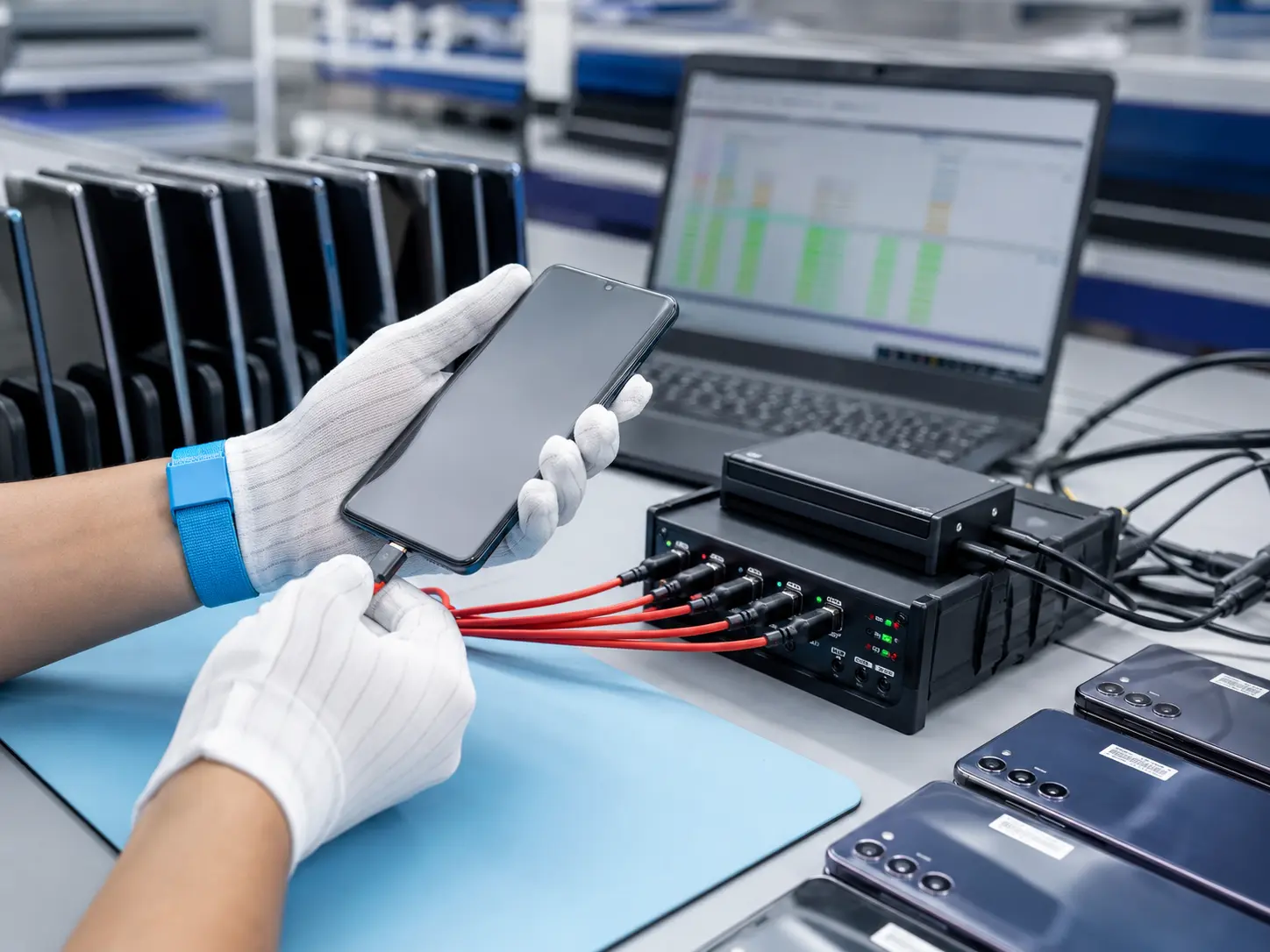 Mobile phone battery testing laboratory