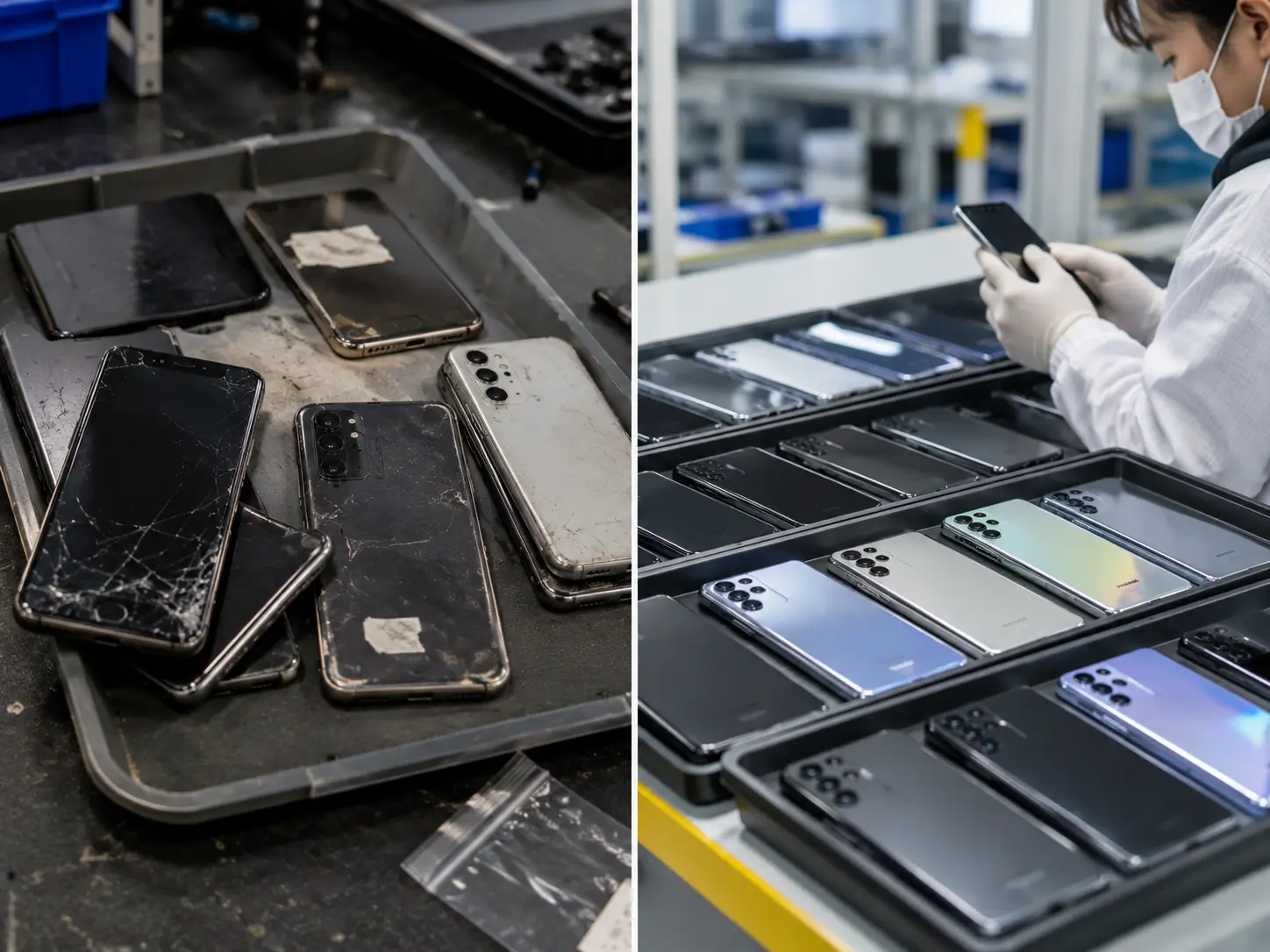 Defective vs verified mobile phone comparison