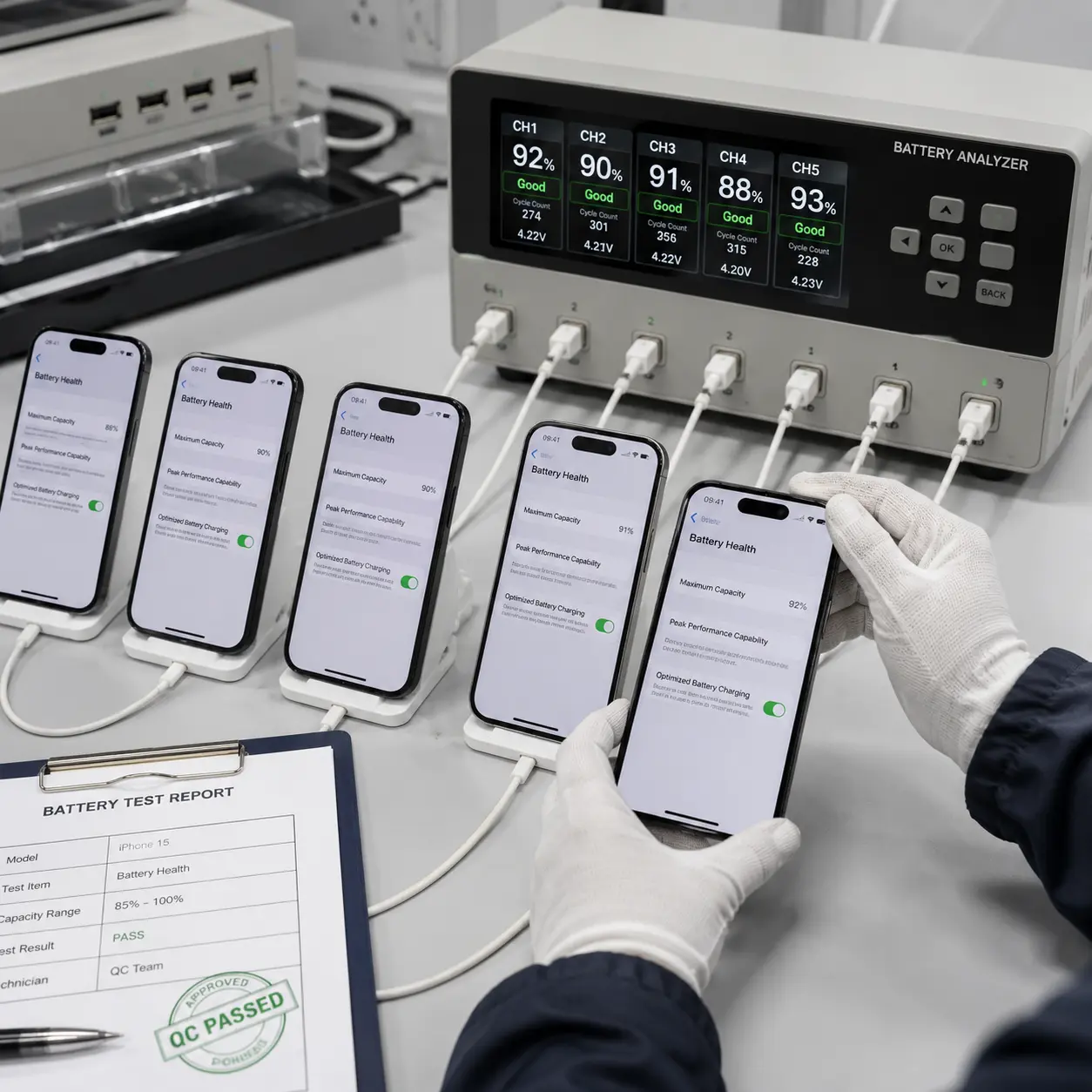 iPhone 15 Battery health testing software