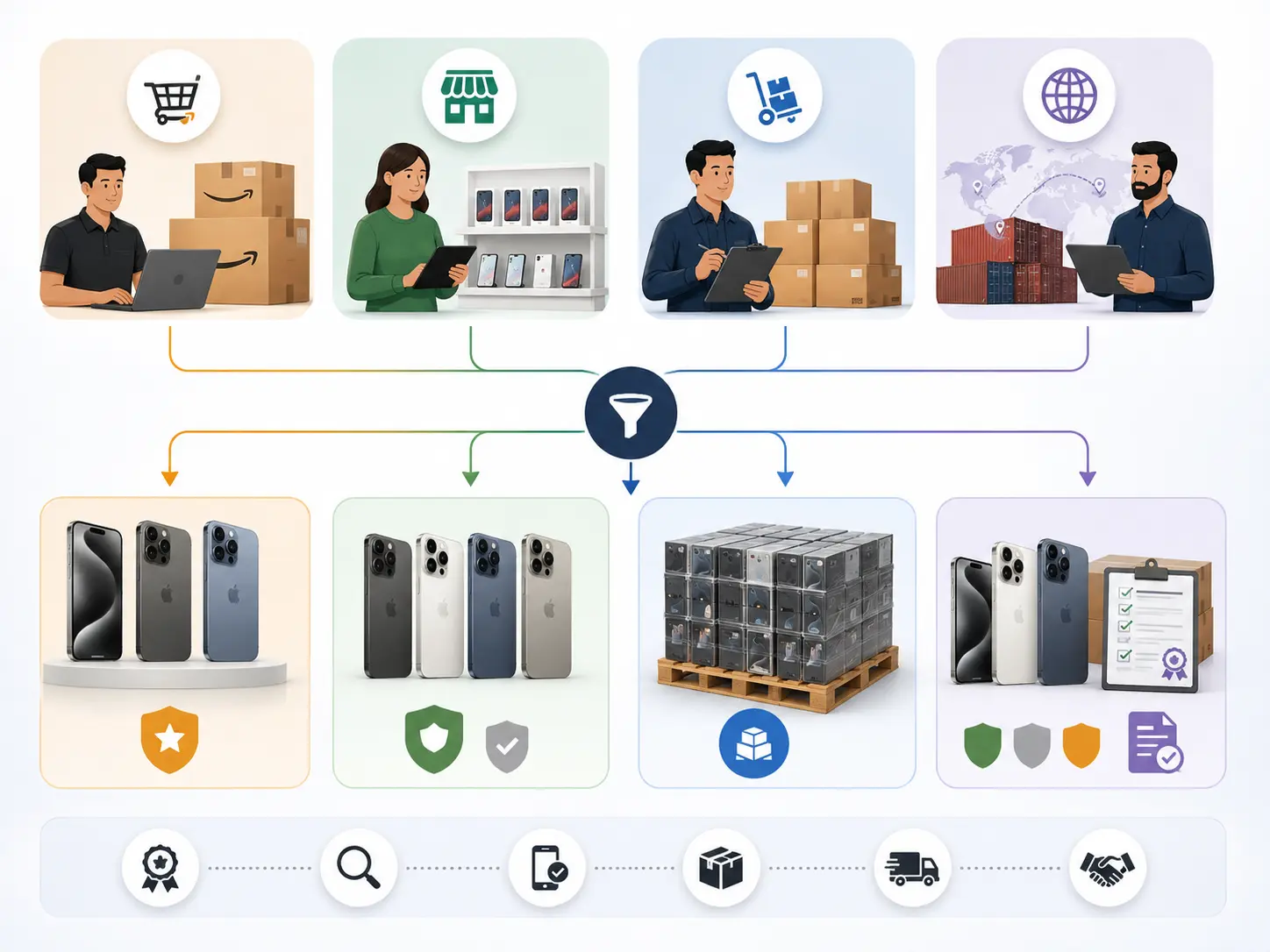 Decision flow diagram for choosing suppliers