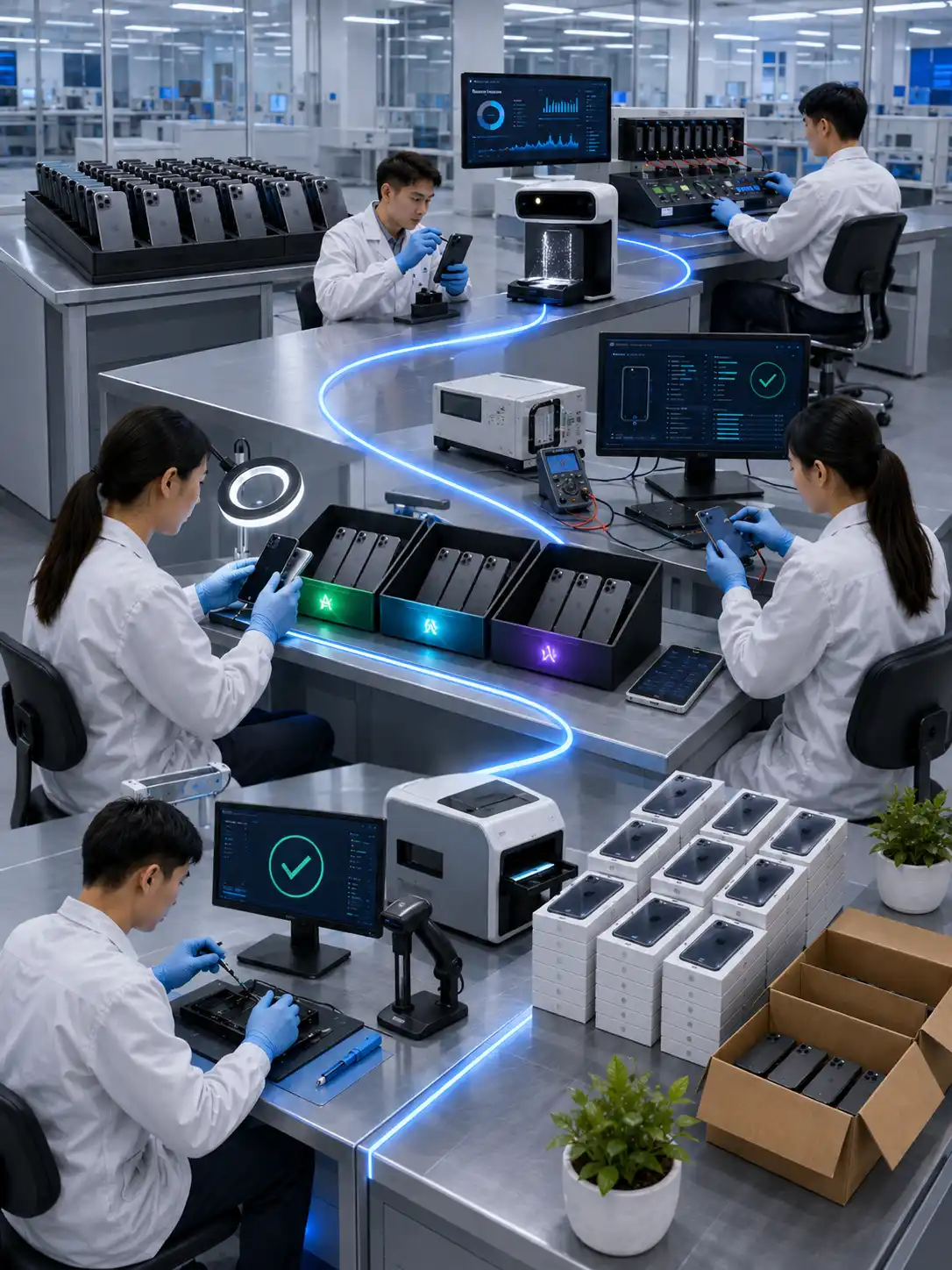 Battery testing station