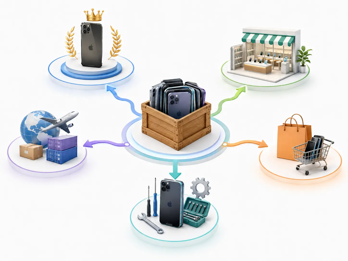 Decision flow diagram for wholesale smartphone buyers