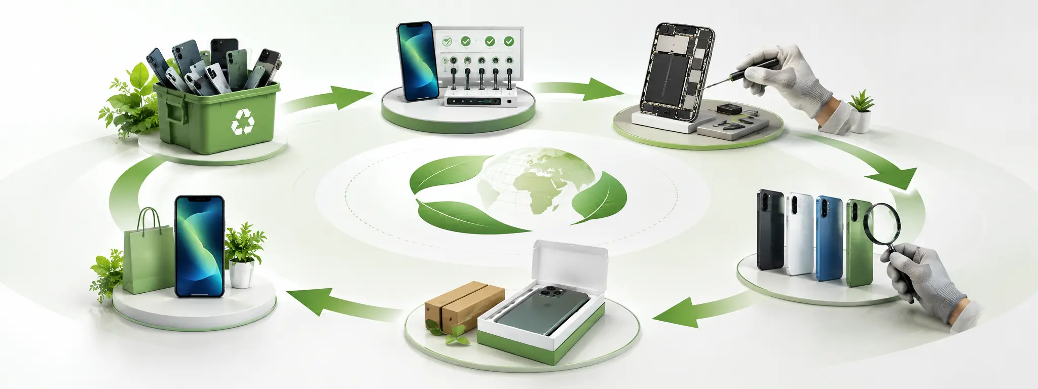 Circular economy diagram for electronics