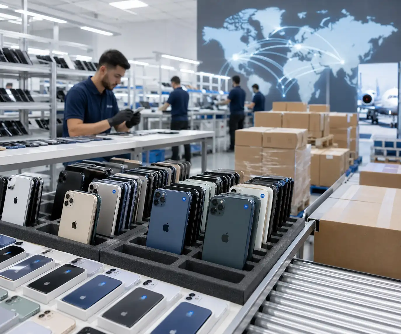 Global demand chart for refurbished smartphones
