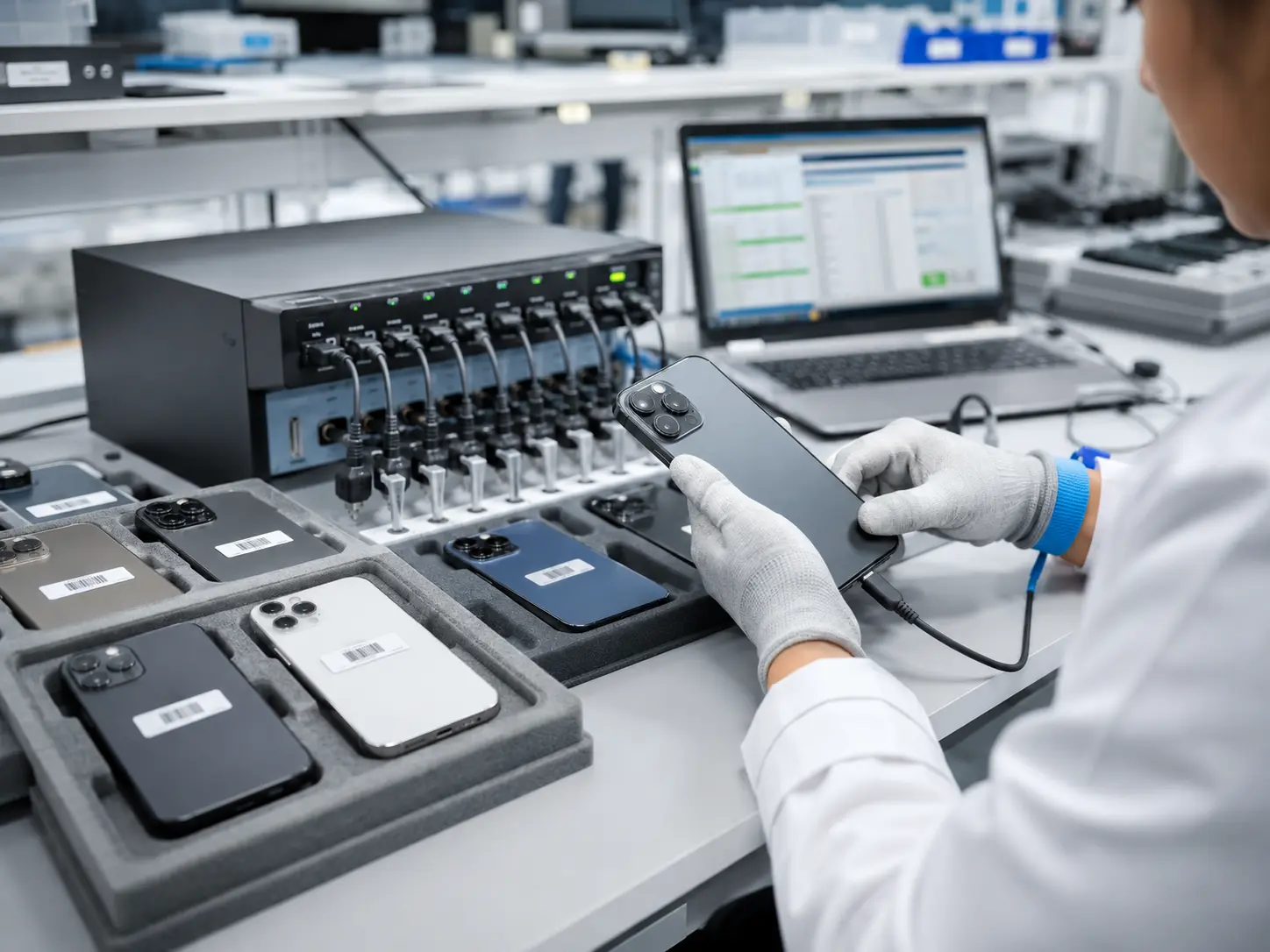 Battery diagnostic equipment reading cycle counts