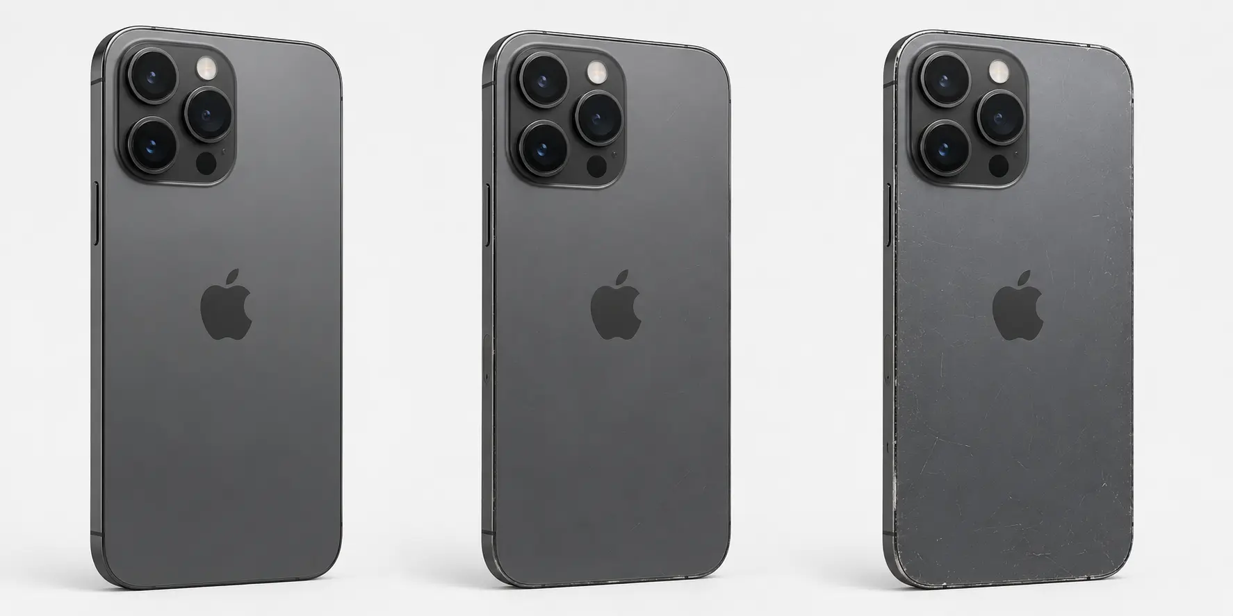 A B C grade comparison visual of phone edges