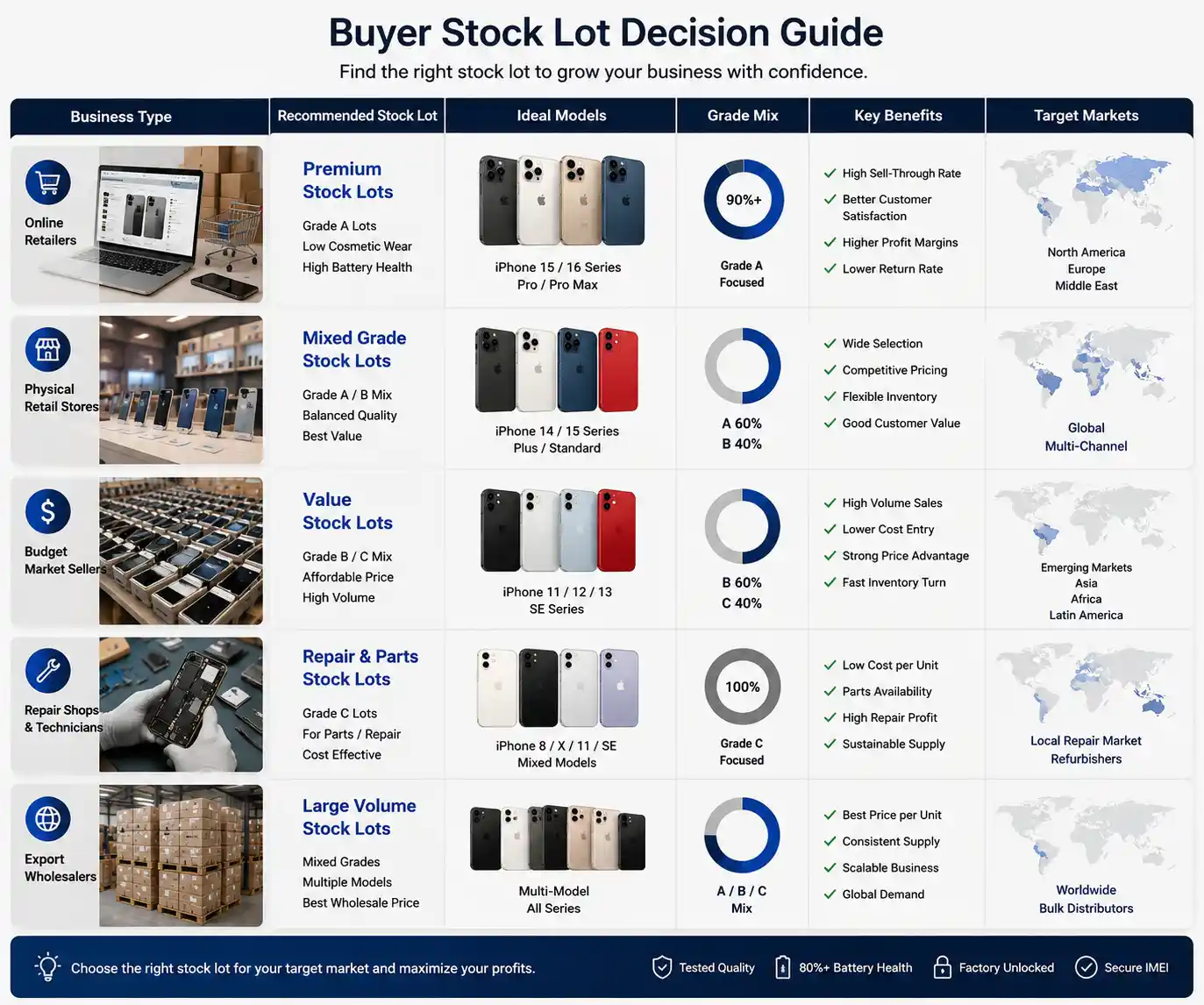 Decision flow diagram for choosing iPhone suppliers