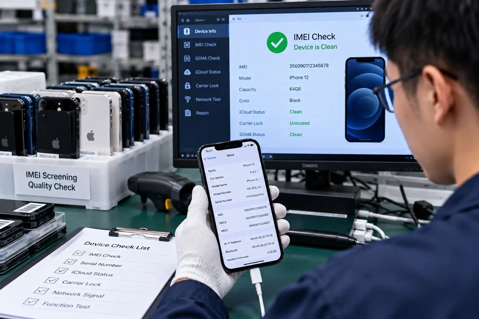 Technician screening IMEI