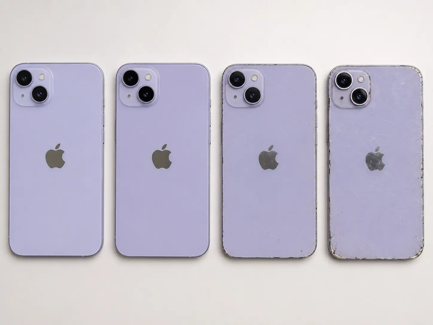 Refurbished iPhone 14 cosmetic grading comparison from Premium to Grade C