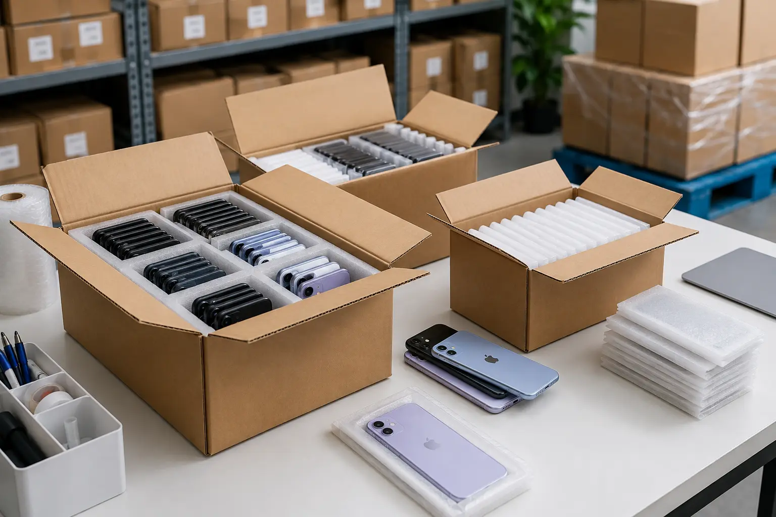 Visual comparison of refurbished, used and new iPhone 14 inventory